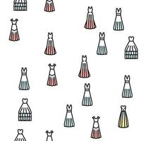 wedding dress bride woman vector seamless pattern