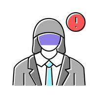 white-collar crime color icon vector illustration