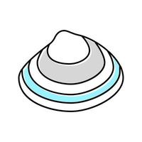 ilustración de vector de icono de color de almeja de surf