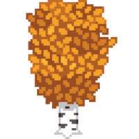 ett 8 bit retro styled pixel konst illustration av en björk träd. png