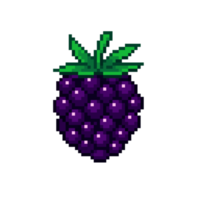 An 8 bit retro styled pixel art illustration of a blueberry. png