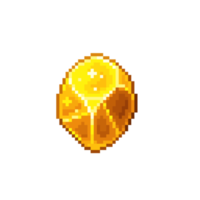 An 8 bit retro styled pixel art illustration of gold. png