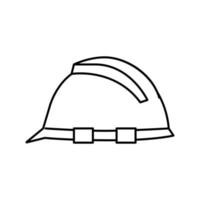 helmet tool repair line icon vector illustration