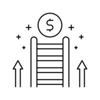 career ladder line icon vector illustration