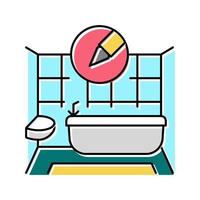 bath interior design home color icon vector illustration