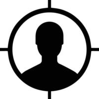 Target focus icon symbol vector image, illustration of the success goal icon concept. EPS 10