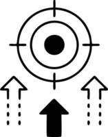 Target focus icon symbol vector image, illustration of the success goal icon concept. EPS 10