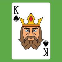Flat color icon for poker card. vector