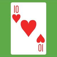 Flat color icon for poker card. vector