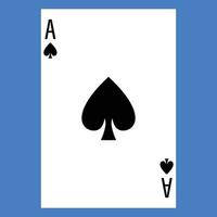Flat color icon for poker card. vector