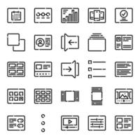 iconos de contorno para el diseño. vector