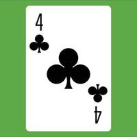Flat color icon for poker card. vector