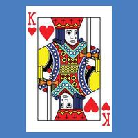 Flat color icon for poker card. vector