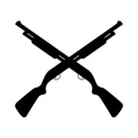 vector de icono de escopeta. signo de ilustración de rifle. símbolo de arma. logotipo de caza.