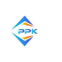 diseño de logotipo de tecnología abstracta ppk sobre fondo blanco. concepto de logotipo de letra de iniciales creativas ppk. vector