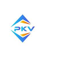 diseño de logotipo de tecnología abstracta pkv sobre fondo blanco. concepto de logotipo de letra de iniciales creativas pkv. vector