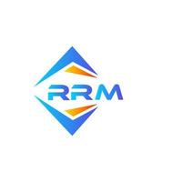 diseño de logotipo de tecnología abstracta rrm sobre fondo blanco. concepto de logotipo de letra inicial creativa rrm. vector