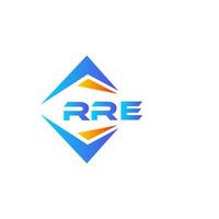 rre diseño de logotipo de tecnología abstracta sobre fondo blanco. concepto de logotipo de letra de iniciales creativas rre. vector