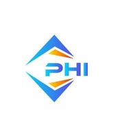 diseño de logotipo de tecnología abstracta phi sobre fondo blanco. concepto de logotipo de letra de iniciales creativas phi. vector