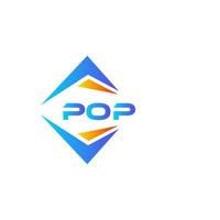 diseño de logotipo de tecnología abstracta pop sobre fondo blanco. concepto de logotipo de letra de iniciales creativas pop. vector