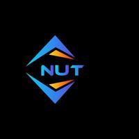 NUT abstract technology logo design on Black background. NUT creative initials letter logo concept. vector