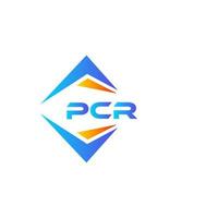 diseño de logotipo de tecnología abstracta pcr sobre fondo blanco. concepto de logotipo de letra inicial creativa pcr. vector