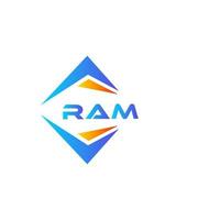 ram diseño de logotipo de tecnología abstracta sobre fondo blanco. concepto de logotipo de letra de iniciales creativas ram. vector