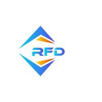 diseño de logotipo de tecnología abstracta rfd sobre fondo blanco. concepto de logotipo de letra de iniciales creativas rfd. vector