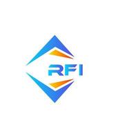 diseño de logotipo de tecnología abstracta rfi sobre fondo blanco. concepto de logotipo de letra de iniciales creativas rfi. vector