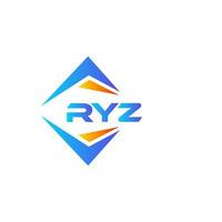 RYZ abstract technology logo design on white background. RYZ creative initials letter logo concept. vector