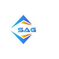 diseño de logotipo de tecnología abstracta sag sobre fondo blanco. concepto de logotipo de letra de iniciales creativas sag. vector