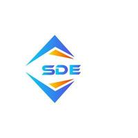 sde diseño de logotipo de tecnología abstracta sobre fondo blanco. concepto de logotipo de letra de iniciales creativas sde. vector