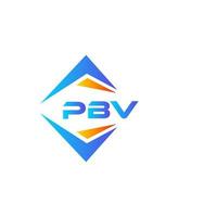 diseño de logotipo de tecnología abstracta pbv sobre fondo blanco. concepto de logotipo de letra de iniciales creativas pbv. vector