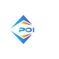 POI abstract technology logo design on white background. POI creative initials letter logo concept. vector