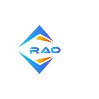 diseño de logotipo de tecnología abstracta rao sobre fondo blanco. concepto de logotipo de letra inicial creativa rao. vector