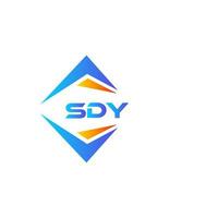 diseño de logotipo de tecnología abstracta sdy sobre fondo blanco. concepto creativo del logotipo de la letra de las iniciales de sdy. vector