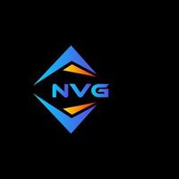 diseño de logotipo de tecnología abstracta nvg sobre fondo negro. concepto de logotipo de letra de iniciales creativas nvg. vector