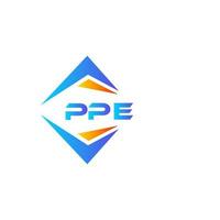 diseño de logotipo de tecnología abstracta ppe sobre fondo blanco. concepto de logotipo de letra de iniciales creativas ppe. vector