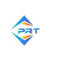 diseño de logotipo de tecnología abstracta prt sobre fondo blanco. concepto de logotipo de letra de iniciales creativas prt. vector