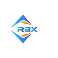 Diseño de logotipo de tecnología abstracta rbx sobre fondo blanco. concepto de logotipo de letra de iniciales creativas rbx. vector