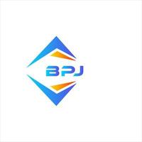 diseño de logotipo de tecnología abstracta bpj sobre fondo blanco. concepto de logotipo de letra de iniciales creativas de bpj. vector