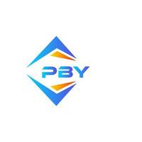 pby diseño de logotipo de tecnología abstracta sobre fondo blanco. concepto de logotipo de letra de iniciales creativas pby. vector