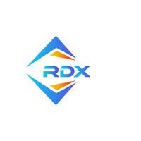 Diseño de logotipo de tecnología abstracta rdx sobre fondo blanco. concepto de logotipo de letra de iniciales creativas rdx. vector