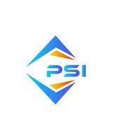 diseño de logotipo de tecnología abstracta psi sobre fondo blanco. concepto de logotipo de letra de iniciales creativas psi. vector