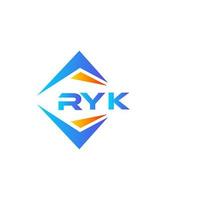 diseño de logotipo de tecnología abstracta ryk sobre fondo blanco. concepto de logotipo de letra de iniciales creativas ryk. vector