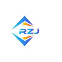 diseño de logotipo de tecnología abstracta rzj sobre fondo blanco. concepto de logotipo de letra de iniciales creativas rzj. vector