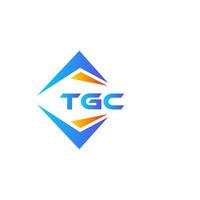 diseño de logotipo de tecnología abstracta tgc sobre fondo blanco. concepto de logotipo de letra de iniciales creativas tgc. vector