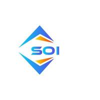 SOI abstract technology logo design on white background. SOI creative initials letter logo concept. vector