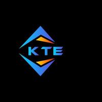 diseño de logotipo de tecnología abstracta kte sobre fondo negro. concepto de logotipo de letra de iniciales creativas kte. vector