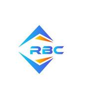 diseño de logotipo de tecnología abstracta rbc sobre fondo blanco. concepto de logotipo de letra de iniciales creativas rbc. vector